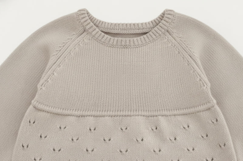 Chargez l'image dans la visionneuse de la galerie, Combinaison bébé en tricot de coton douce et élégante – Kali
