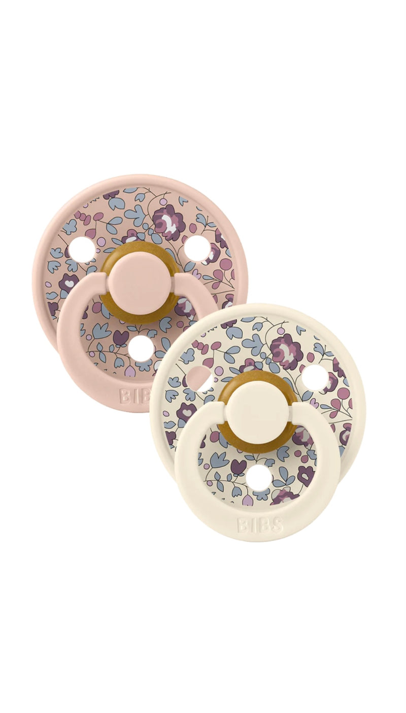 Load image into Gallery viewer, Pack containing two Bibs latex pacifiers in Eloise Blushmix color
