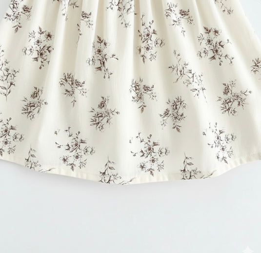 Robe bébé fille d’été sans manches à imprimé floral – Modèle Kali en coton léger
