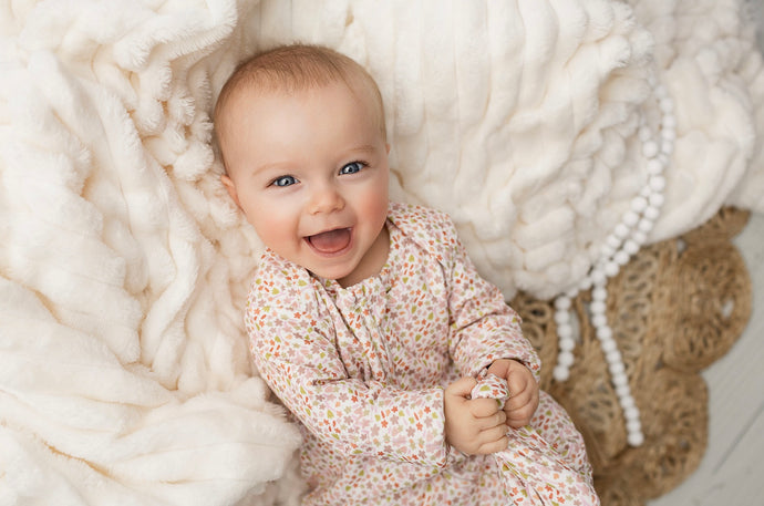 Barboteuse bébé coton bio motif rose-lime – Kaki Lilas