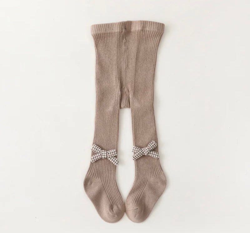 Load image into Gallery viewer, Baby girl cotton tights with embroidered flowers – Kali
