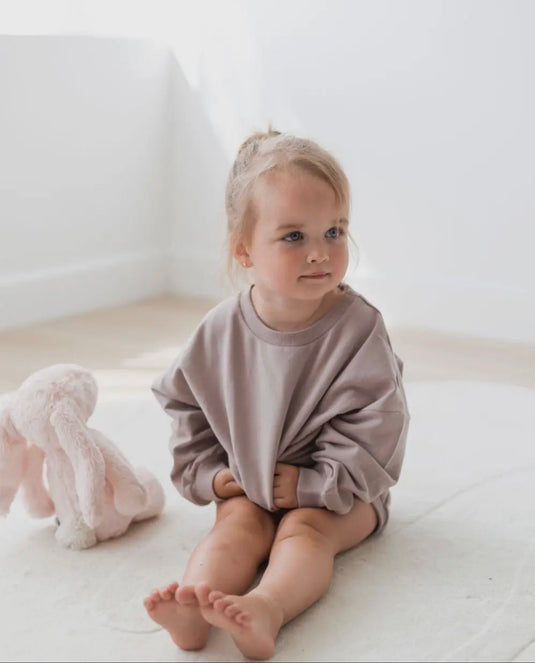 Barboteuse bubble romper Pale mulberry coton bio