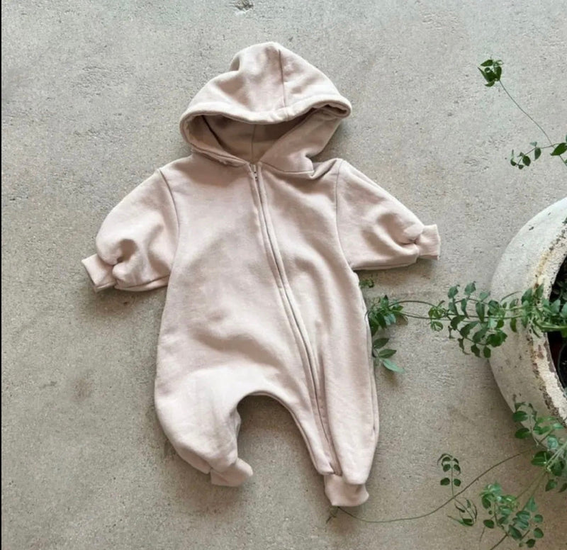 Chargez l&#39;image dans la visionneuse de la galerie, Combinaison en coton bébé manches longues zippée – Kali
