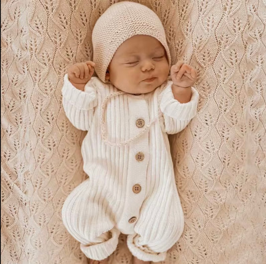 Barboteuse bébé en tricot à manches longues – Kali – Automne/Hiver