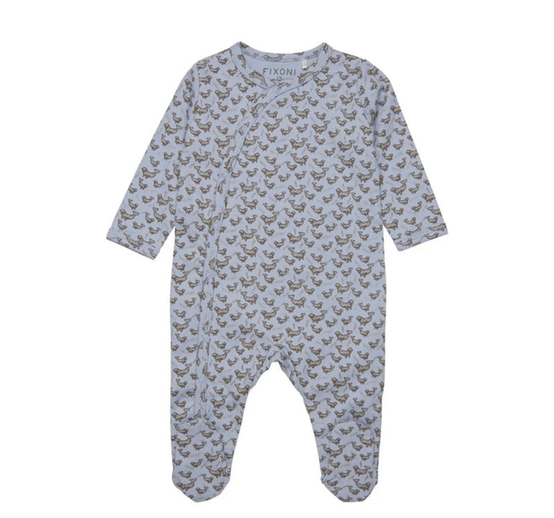 Load image into Gallery viewer, Pyjama Fixoni Baleine - Bleu fog
