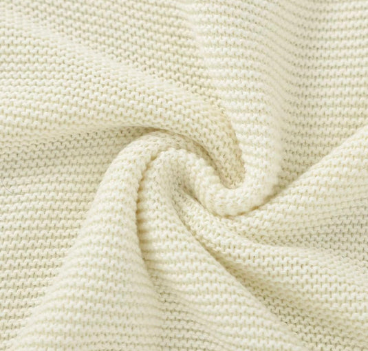 Couverture tricotée bébé en coton 100 % – Modèle Kali
