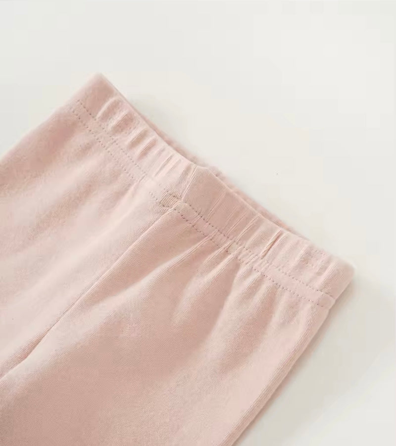 Chargez l&#39;image dans la visionneuse de la galerie, Leggings en coton doux pour filles – Kaki Lilas
