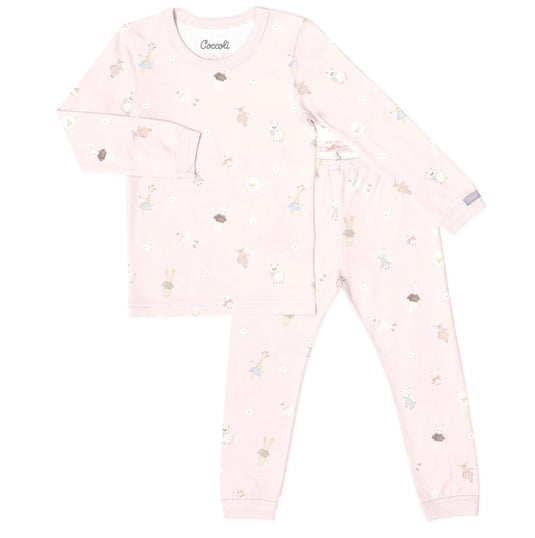 Pyjama modal plush on light pink Coccoli