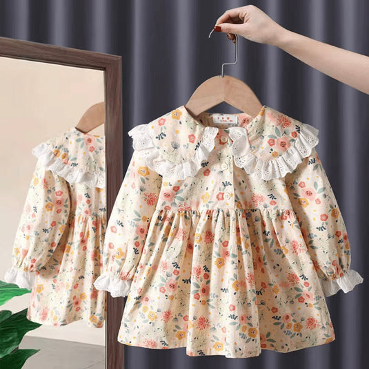 Robe bébé fille d’été à motifs floraux – Modèle Kali léger et coloré