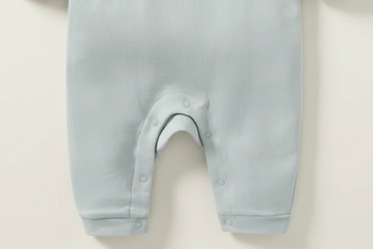 Barboteuse Bébé garçon Manches Longues Bleu Poudré – 100% Coton | Modèle Kali