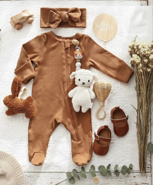 Barboteuse bébé manches longues coton doux – Kali