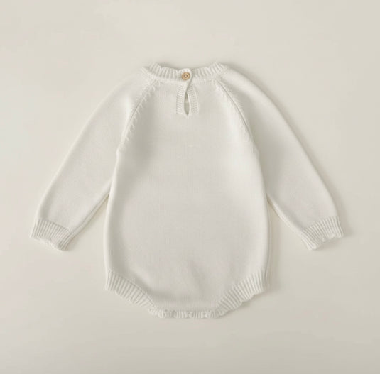 Combinaison bébé en tricot doux à motifs fleuris – Kali