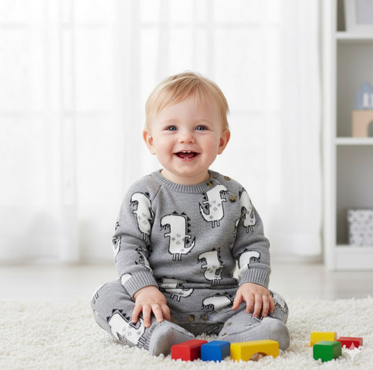 Combinaison bébé garçon en tricot de coton doux – Kali