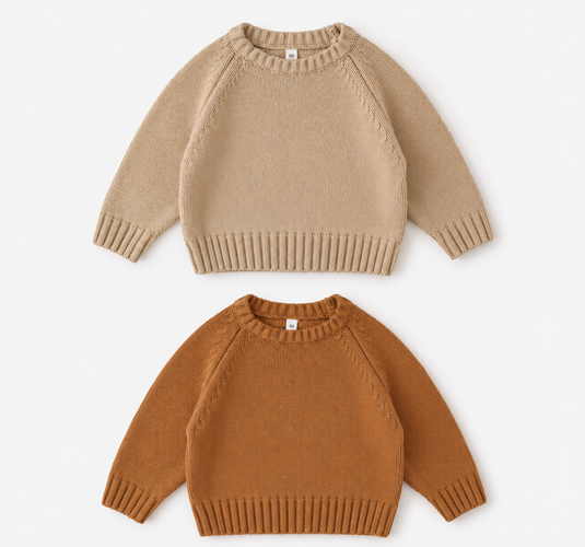 Baby and Boys Knitted Cotton Sweater – Autumn-Winter