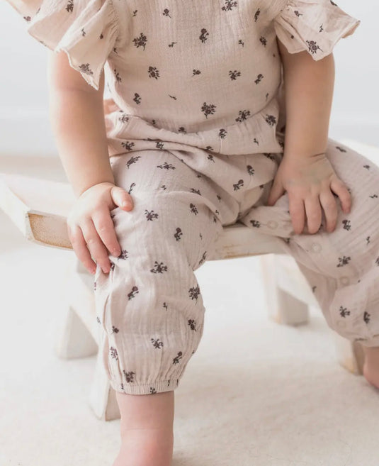 Combinaison flutter Florale coton bio