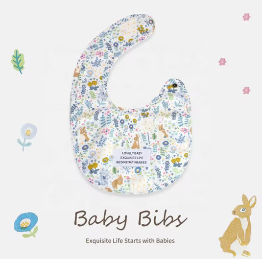 Bavoir bébé en coton motif fleuri – Kali