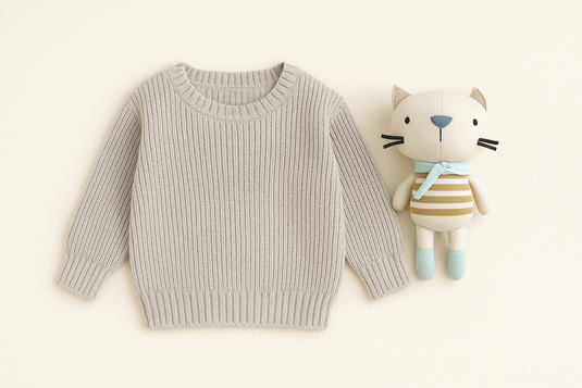 Pull en tricot 100 % coton pour garçon – Collection Kali (2 couleurs) | - Boutique Kaki Lilas