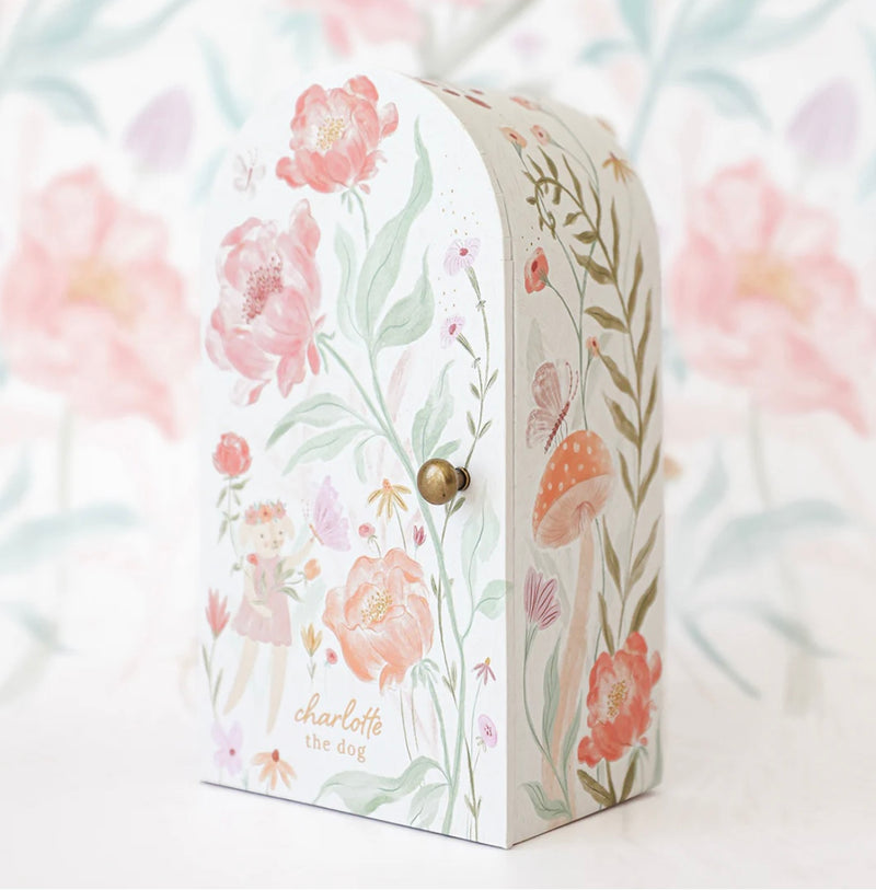 Load image into Gallery viewer, Plush with pretty box - tiny prime 6&quot; - Charlotte the dog - Cuddle + Kind
