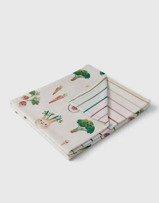 Ma petite couverture imprimée- Au marché-Veille sur toi