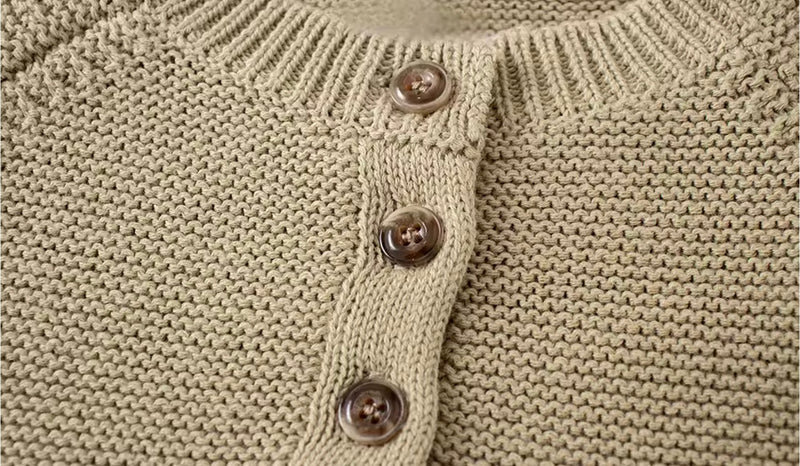 Chargez l'image dans la visionneuse de la galerie, Combinaison bébé en tricot de coton doux avec bonnet – Modèle Kali - Boutique Kaki Lilas
