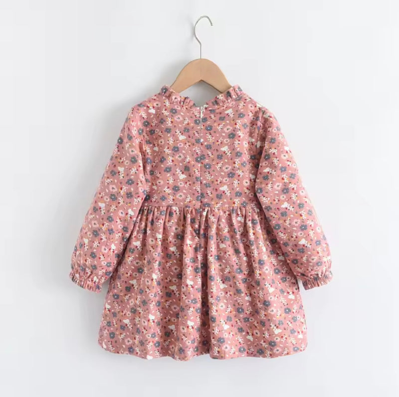 Chargez l&#39;image dans la visionneuse de la galerie, Robes fille d’automne en coton doux – Motifs fleuris élégants
