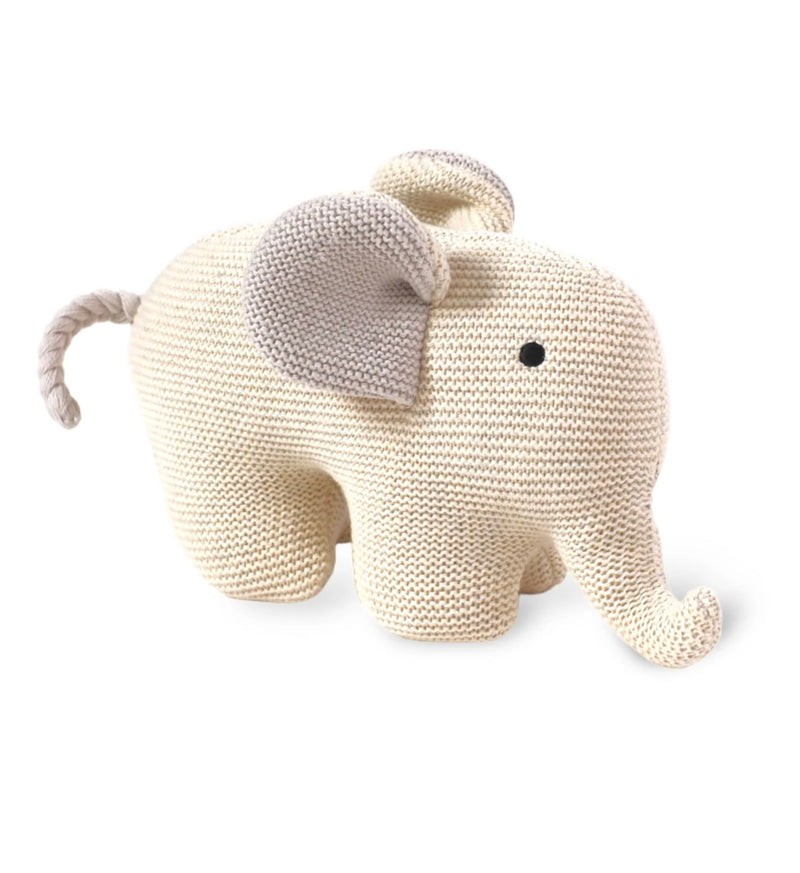 Chargez l&#39;image dans la visionneuse de la galerie, Peluche faite mains en coton bio L&#39;éléphant

