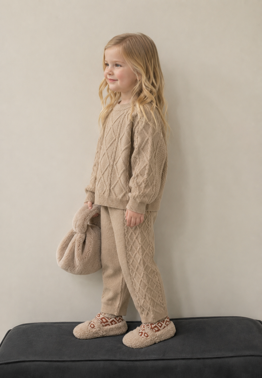 Ensemble de pantalons et pulls tricotés chauds Kali - Pré-commande