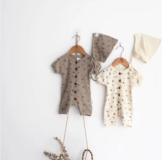 Barboteuse bébé garçon coton doux – motifs élégants – Kali