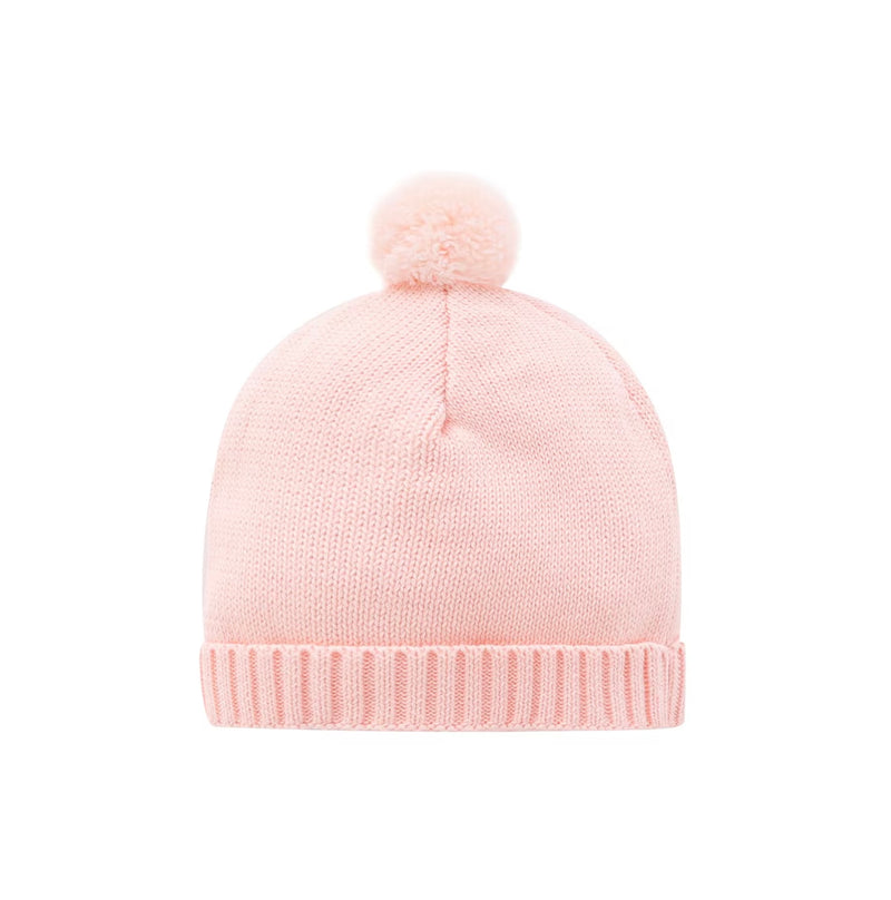 Chargez l'image dans la visionneuse de la galerie, Barboteuse bébé fille en tricot rose de coton brodé motif floral – Kali
