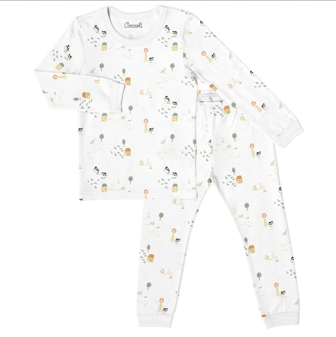 Pyjama modal motifs animaux de ferme Coccoli