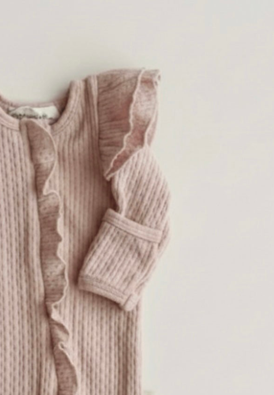 Barboteuse bébé fille style boho avec bandeau assorti