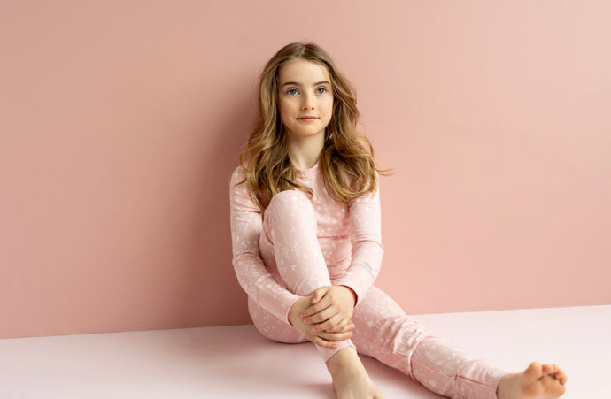 Pyjama modal deux pièces imprimé de couleur rose