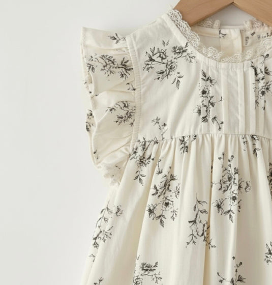 Robe bébé fille en coton floral d’été