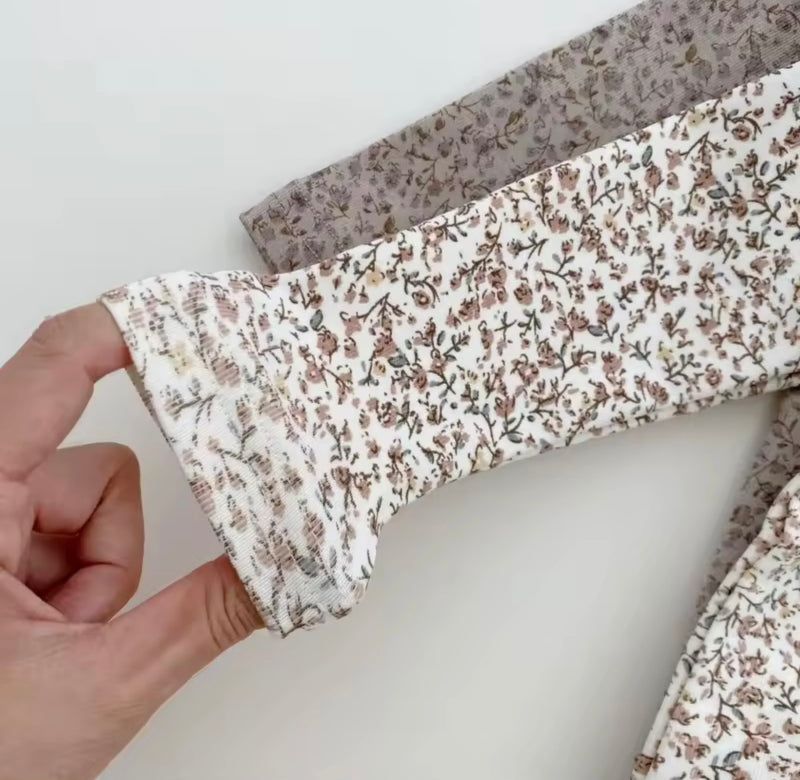 Chargez l&#39;image dans la visionneuse de la galerie, Ensemble bébé 3 pièces fleuri automne-hiver – Kali - Boutique Kaki Lilas
