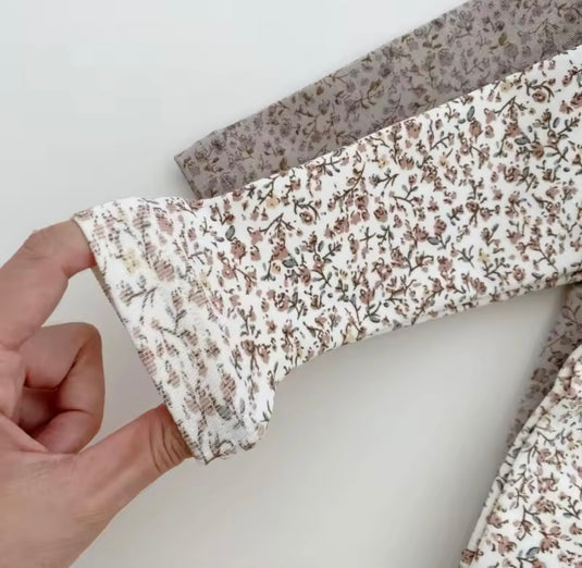 Ensemble bébé 3 pièces fleuri automne-hiver – Kali - Boutique Kaki Lilas