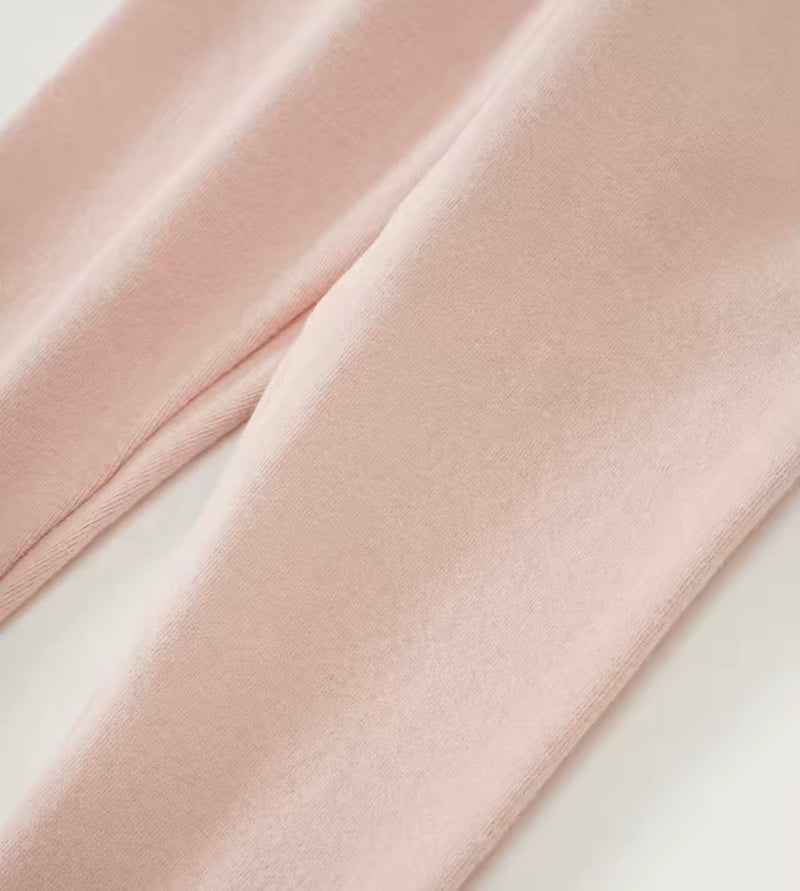 Chargez l&#39;image dans la visionneuse de la galerie, Leggings en coton doux pour filles – Kaki Lilas
