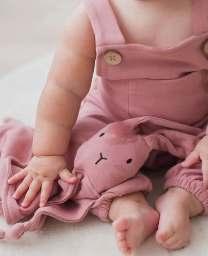 Doudou Lapin brossé Lovey-Berry coton bio