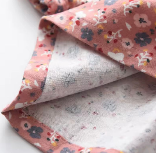 Robes fille d’automne en coton doux – Motifs fleuris élégants