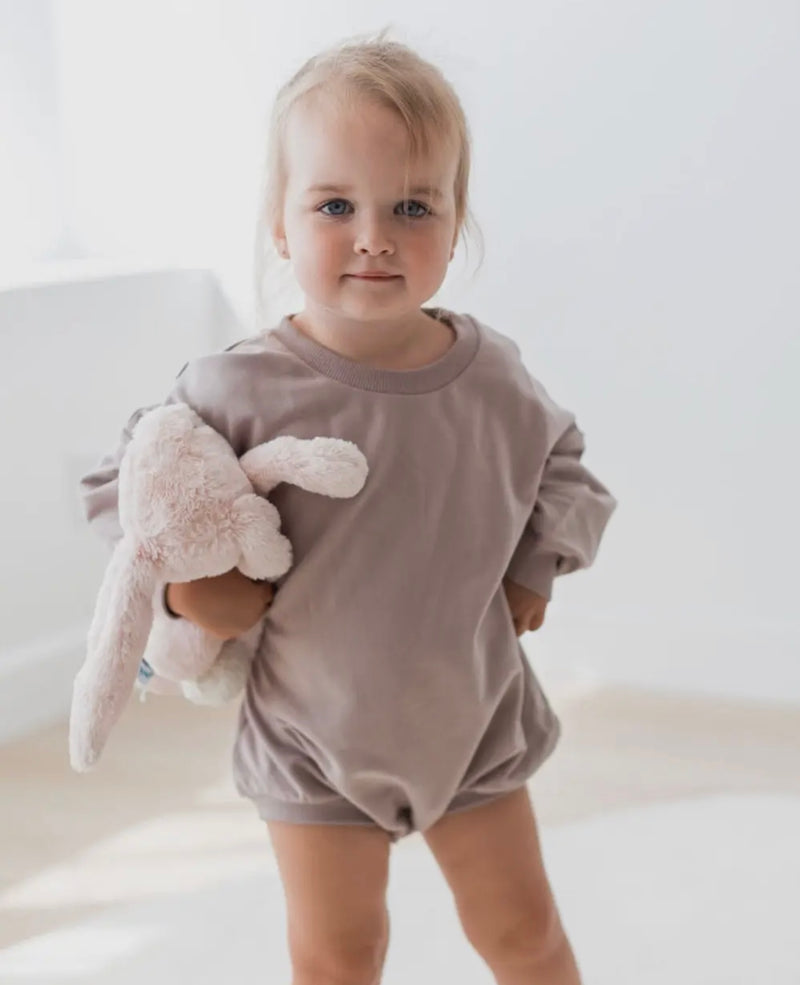 Chargez l&#39;image dans la visionneuse de la galerie, Barboteuse bubble romper Pale mulberry coton bio
