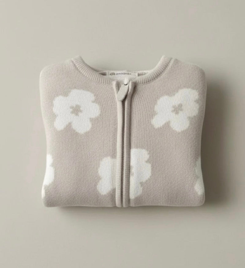 Load image into Gallery viewer, Baby hooded jumpsuit with floral prints in autumn and winter – Kali
