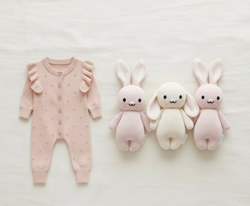 Chargez l&#39;image dans la visionneuse de la galerie, Combinaison bébé en tricot de coton Kali
