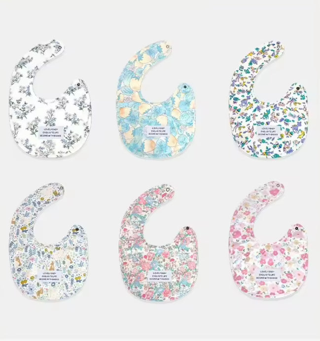 Bavoir bébé en coton motif fleuri – Kali