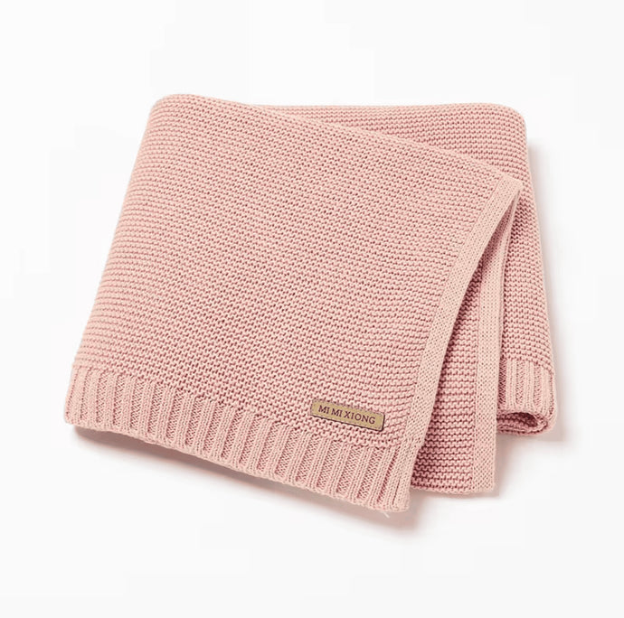 Couverture tricotée bébé en coton 100 % – Modèle Kali
