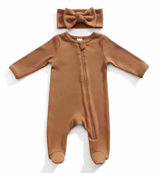 Barboteuse bébé manches longues coton doux – Kali