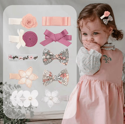 Ensemble de 10 clips à cheveux bébé fille – Kali April