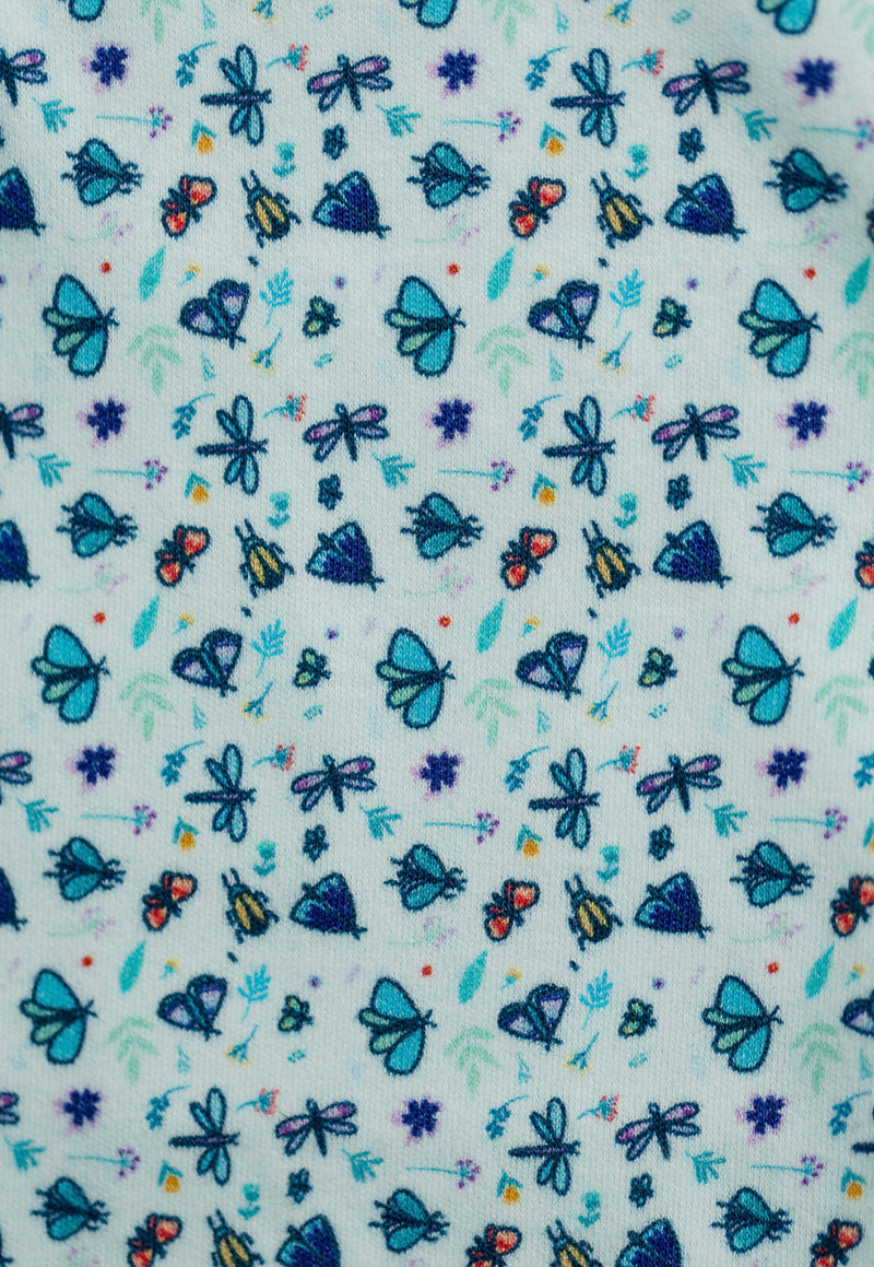 Chargez l&#39;image dans la visionneuse de la galerie, Barboteuse bébé coton bio motif danse des papillons – Kaki Lilas
