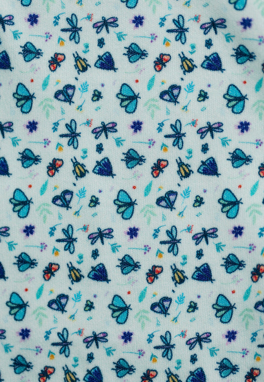 Barboteuse bébé coton bio motif danse des papillons – Kaki Lilas