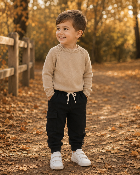 Pantalon cargo automne-hiver pour bébé et garçon
