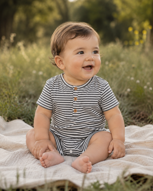 Bamboo summer romper for baby – Kali