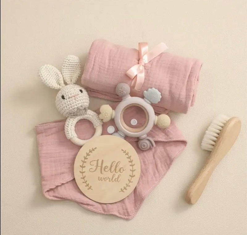 Chargez l&#39;image dans la visionneuse de la galerie, Coffret cadeau bébé complet – Kaki Lilas Kali
